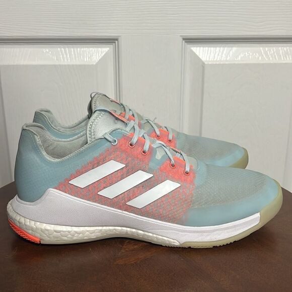 🔥🏐 ADIDAS CrazyFlight 'Sky Tint Coral' Shoes - EF2676 - Women Sz 11 Volleyball - Picture 7 of 13